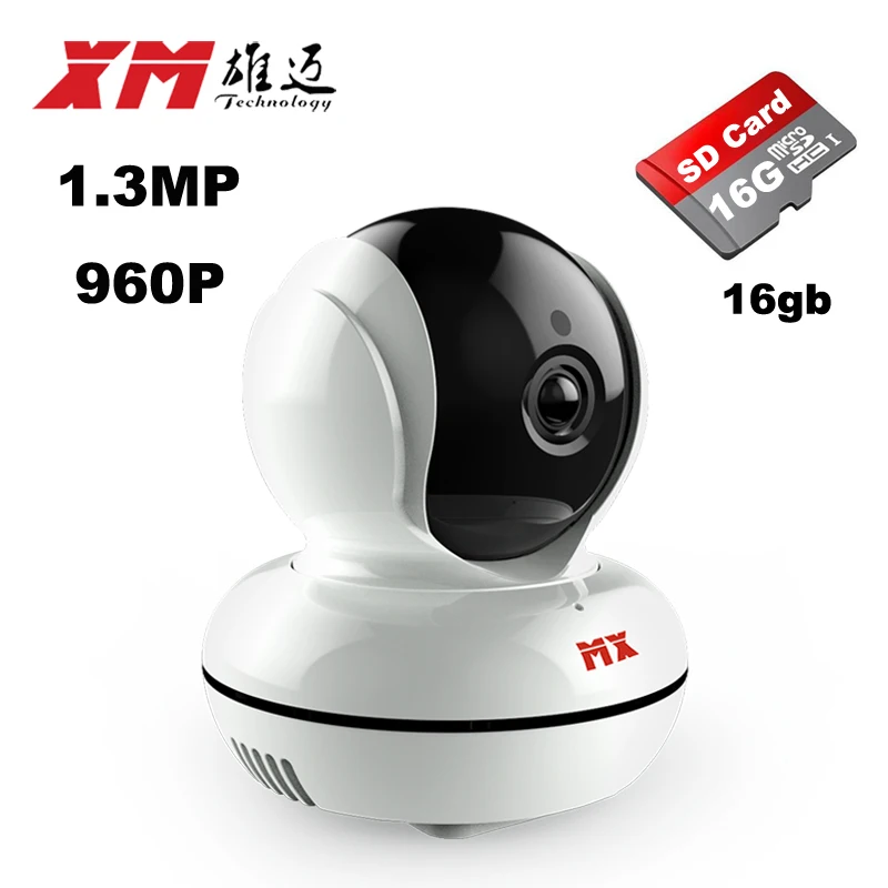 XM IP Сетевая камера видеонаблюдения + 16 Гб мини Wifi наблюдения безопасности видео