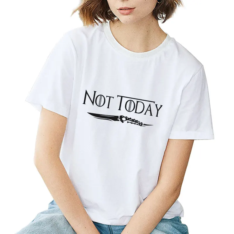 Summer New 2019 Harajuku Not today game of throne Aesthetic Couple kawaii T Shirt Women Vogue Casual Print Short Sleeve Top
Summer New 2019 Harajuku Not today game of throne Aesthetic Couple kawaii T Shirt Women Vogue Casual Print Short Sleeve Top