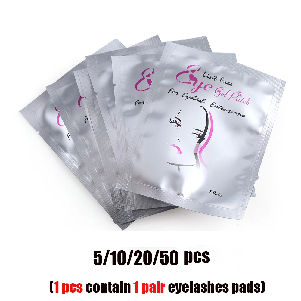

5/10/20/50 Pcs Salon False Eyelashes Extension Under Eye Gel Pads Lint Free Patches Grafting Lashes Accessories Makeup Tools