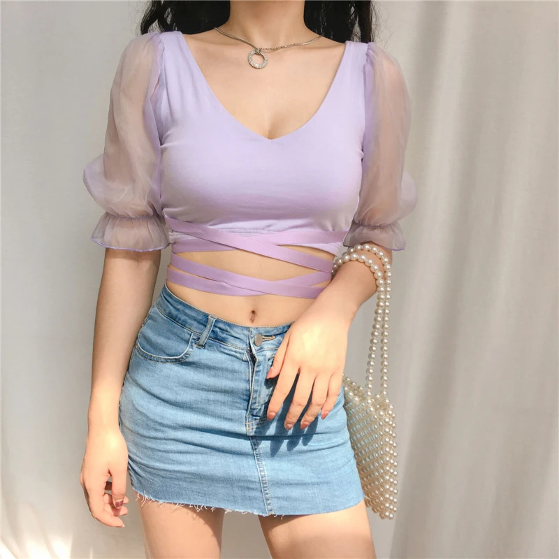 Hot Summer Women Casual Sweet Crop Tops Blouse Short Puff Sleeve V-neck Sexy Beach Holiday Unique Casual Fitting New Lady Blouse
Hot Summer Women Casual Sweet Crop Tops Blouse Short Puff Sleeve V-neck Sexy Beach Holiday Unique Casual Fitting New Lady Blouse