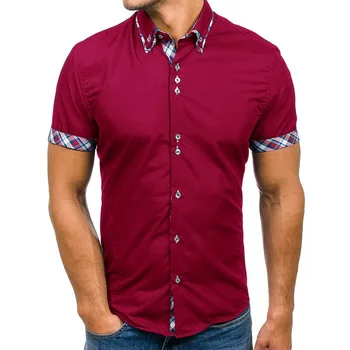 Wholesale Men Shirt 2019 New Fashion Casual Slim Short Sleeve Dress Shirt Cotton Plus Size Solid Tops Clothes White Black Summer 
Wholesale Men Shirt 2019 New Fashion Casual Slim Short Sleeve Dress Shirt Cotton Plus Size Solid Tops Clothes White Black Summer