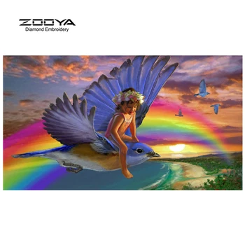 ZOOYA Diamond Embroidery DIY Diamond Painting Bird Girl Rainbow Diamond Painting Rhinestone Cross Stitch Home Decoration CJ308
ZOOYA Diamond Embroidery DIY Diamond Painting Bird Girl Rainbow Diamond Painting Rhinestone Cross Stitch Home Decoration CJ308