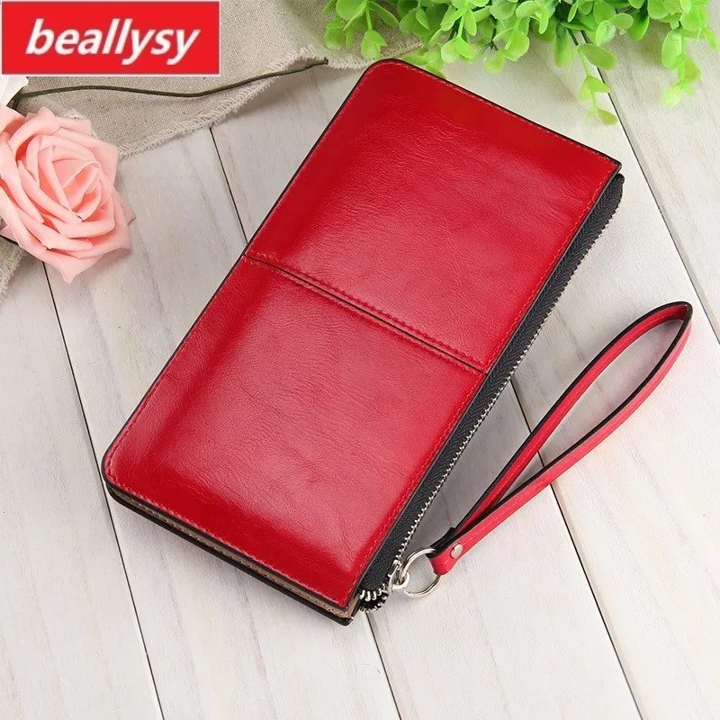 Famous Brand Women Wallets Oil Wax Leather Long Leather Women Clutch Bag Zipper Wallet Card Holders Clutch Money Bag Carteira
Famous Brand Women Wallets Oil Wax Leather Long Leather Women Clutch Bag Zipper Wallet Card Holders Clutch Money Bag Carteira