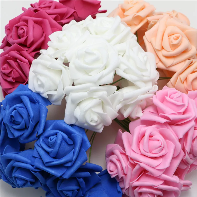 Beige Wedding Bride Artificial Craft Bouquet Blue Foam Rose Marry DIY Crimping White Decoration champagne flower with stem 100pc
Beige Wedding Bride Artificial Craft Bouquet Blue Foam Rose Marry DIY Crimping White Decoration champagne flower with stem 100pc
