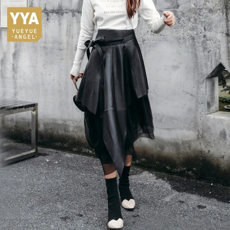2019 New Design Genuine Leather Skirt Female Autumn Winter Women Over The Knee Belt Skirt High Waist Mesh Irregular Skirts S-4XL
2019 New Design Genuine Leather Skirt Female Autumn Winter Women Over The Knee Belt Skirt High Waist Mesh Irregular Skirts S-4XL