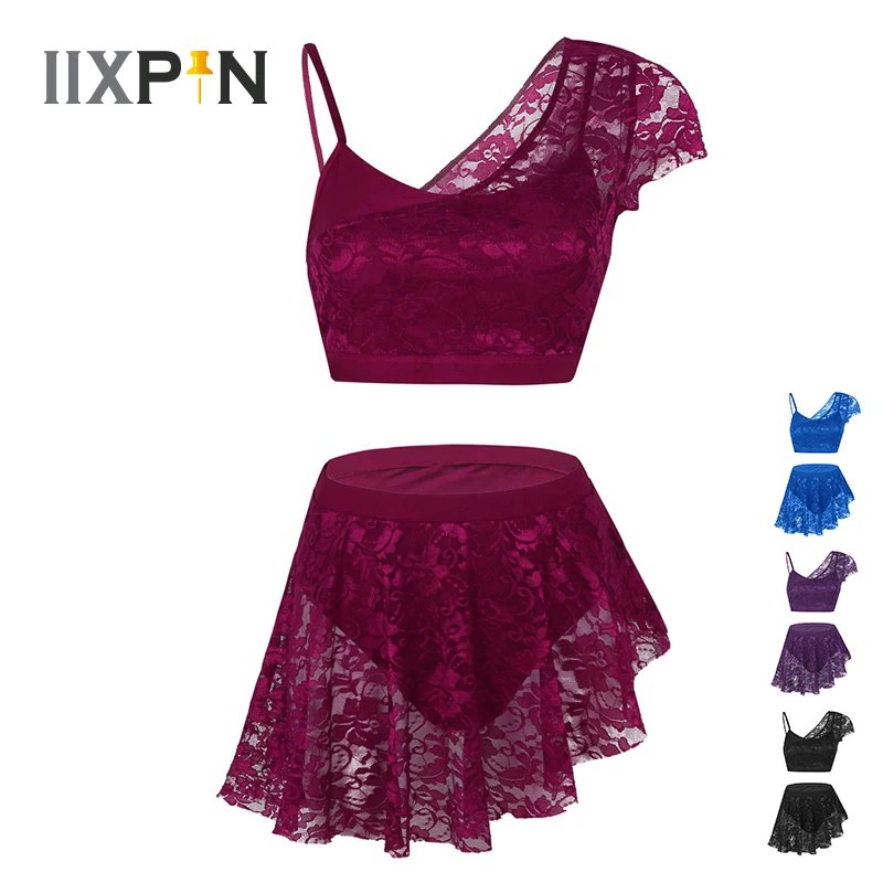 2pcs/Set Women Ballet Dress Dance Outfits Crop Top Short Skirt leotard ballerina Lace Overlay Contemporary Lyrical Dance Dress
2pcs/Set Women Ballet Dress Dance Outfits Crop Top Short Skirt leotard ballerina Lace Overlay Contemporary Lyrical Dance Dress