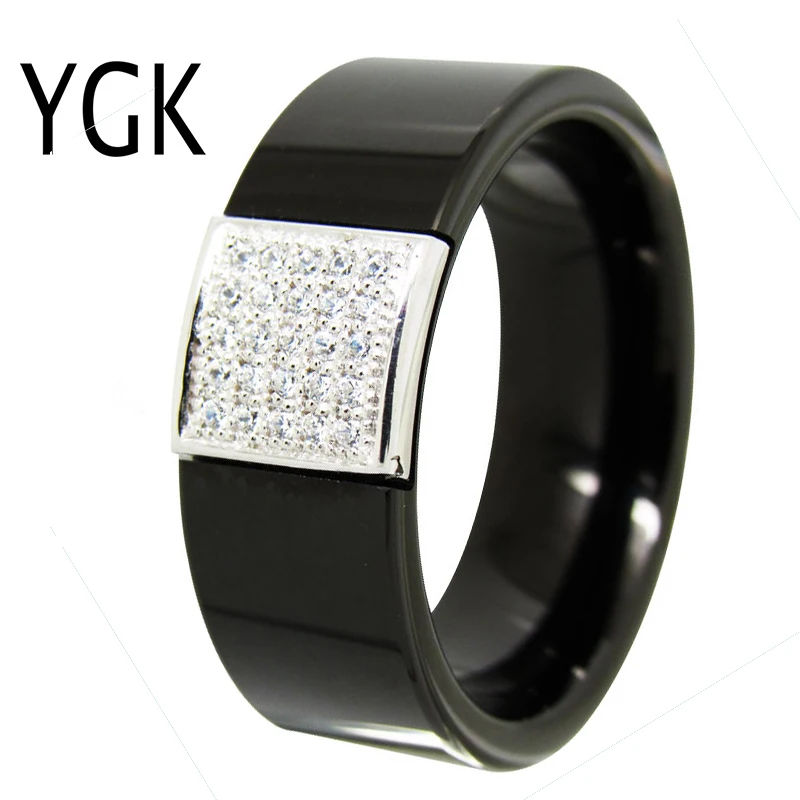 YGK Wedding Jewelry Black Pipe With fine Silver CZ Stone Inlay Tungsten Ring Bridegroom Wedding Engagement Anniversary Ring
YGK Wedding Jewelry Black Pipe With fine Silver CZ Stone Inlay Tungsten Ring Bridegroom Wedding Engagement Anniversary Ring