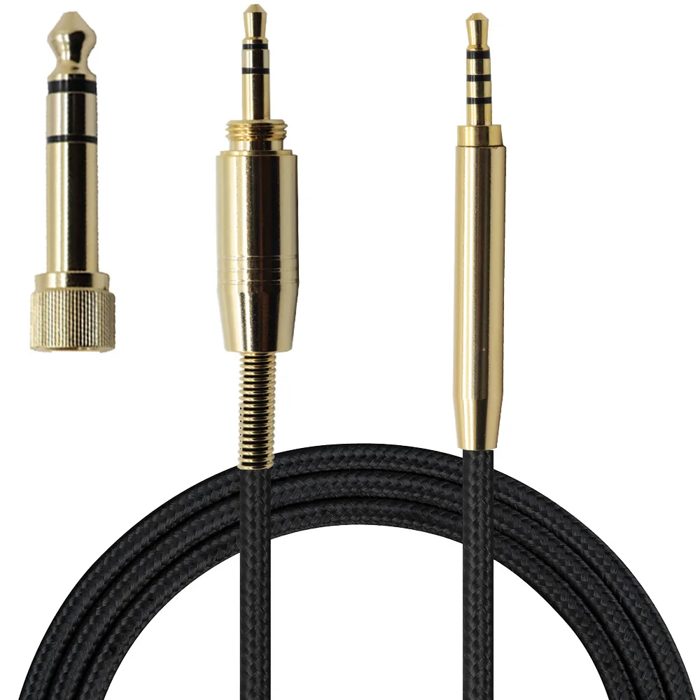 

Poyatu 3.5mm to 2.5mm Male With 6.35mm Adapter Hifi Audio Cable For Sennheiser PXC550 PXC480 PXC 550 550-II 550-2 PXC 480 Cords