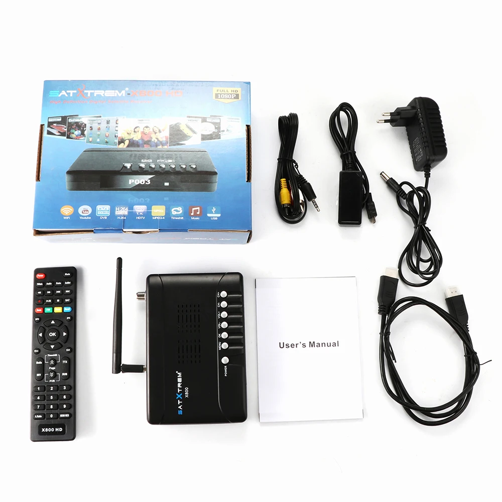 Newest 1080P Full HD DVB-S2 x800 receptor DVB-S2 Satellite Receiver with USB WIFI support Europe clines iks pk (3)