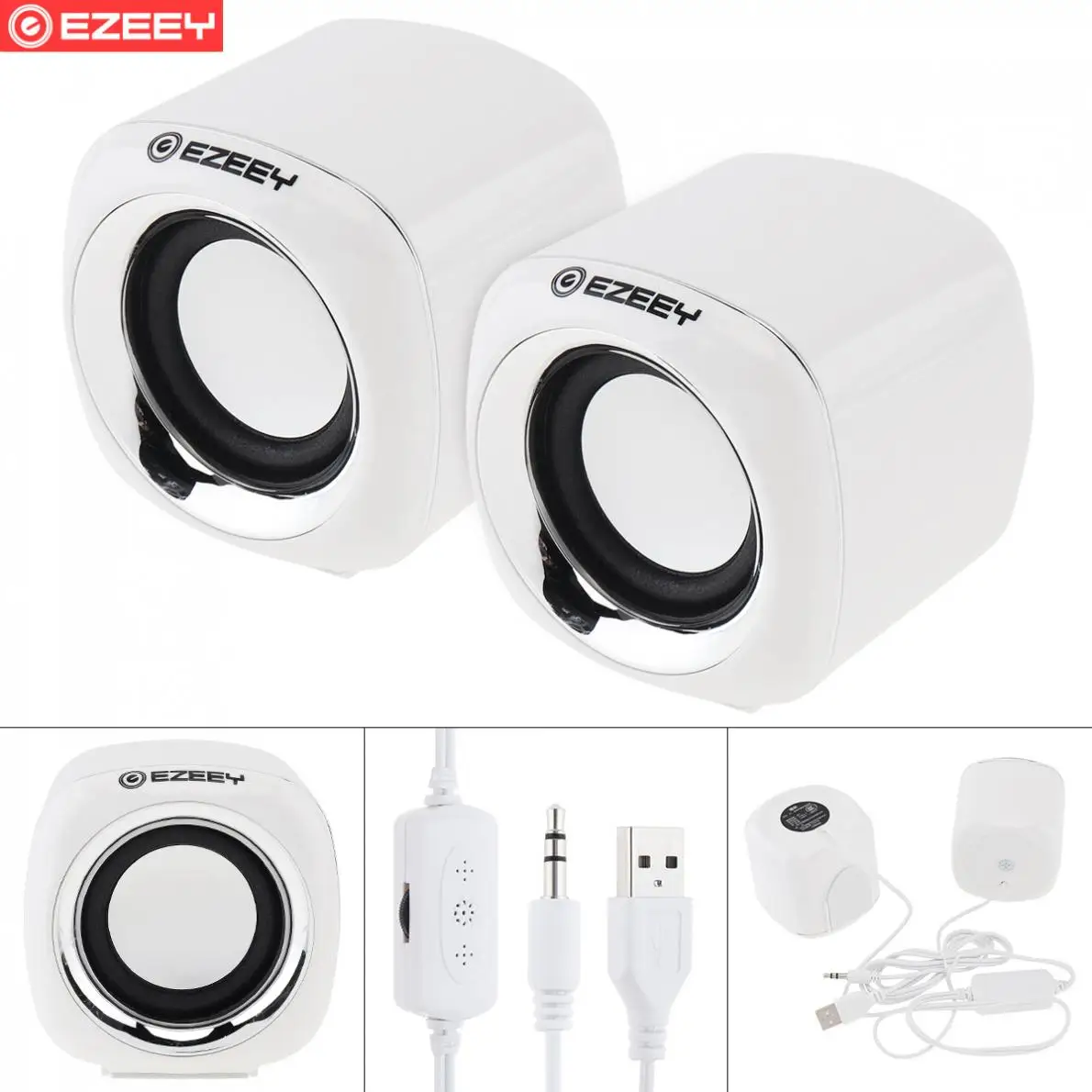 A1 3W Mini USB 2.0 Subwoofer Speakers with 3.5mm Stereo Jack and USB Powered Support Volume Control for PC Laptop Smartphone
A1 3W Mini USB 2.0 Subwoofer Speakers with 3.5mm Stereo Jack and USB Powered Support Volume Control for PC Laptop Smartphone