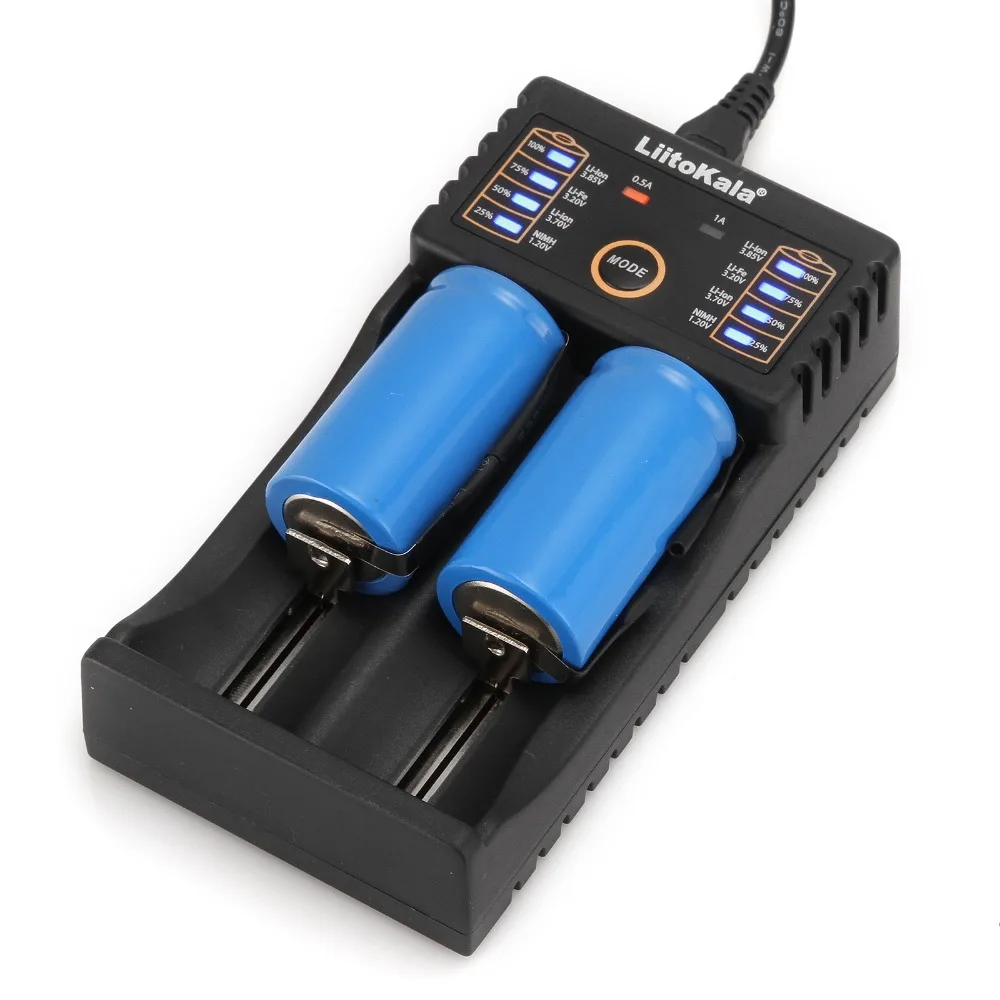 LiitoKala Li -202 Smart Universal USB Battery Charger for 18650/26650 li-ion battery Quick Charge
LiitoKala Li -202 Smart Universal USB Battery Charger for 18650/26650 li-ion battery Quick Charge