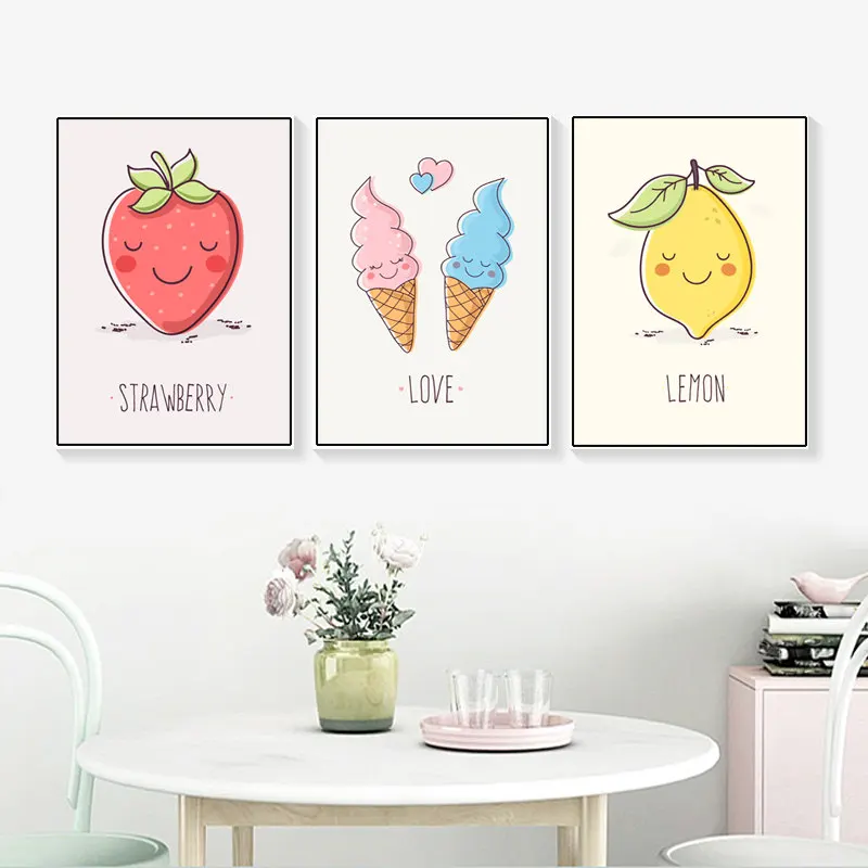 cartoon fruits decorative painting infant early education english poster colorful abstract print wall picture HD2571
cartoon fruits decorative painting infant early education english poster colorful abstract print wall picture HD2571