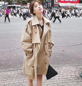 2018 New Autumn Windbreaker Female Khaki Korean Version Loose Thin Spring Lady fashion women Trench
2018 New Autumn Windbreaker Female Khaki Korean Version Loose Thin Spring Lady fashion women Trench
