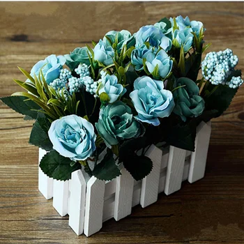 1 set Artificial Flower + Wooden fence vase Fake Simulation Silk flower potted plant home decor wedding decoration
1 set Artificial Flower + Wooden fence vase Fake Simulation Silk flower potted plant home decor wedding decoration