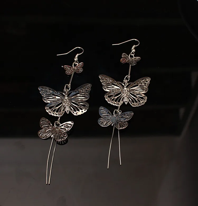 2020 New Zinc Alloy dangle female butterflies fly high quality fashion jewelry earrings selling long | Украшения и аксессуары