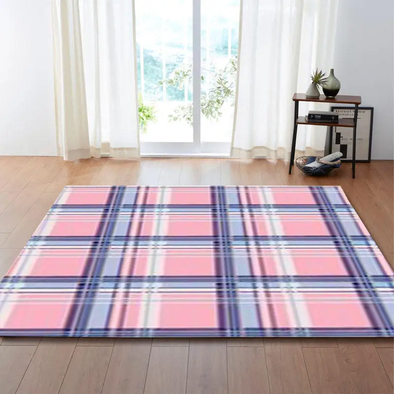 

Simple Modern Lattice Print Carpet Fashion Area Rug Floormat Bedroom Bedside Blanket Study Room teppich Livingroom Home Decor