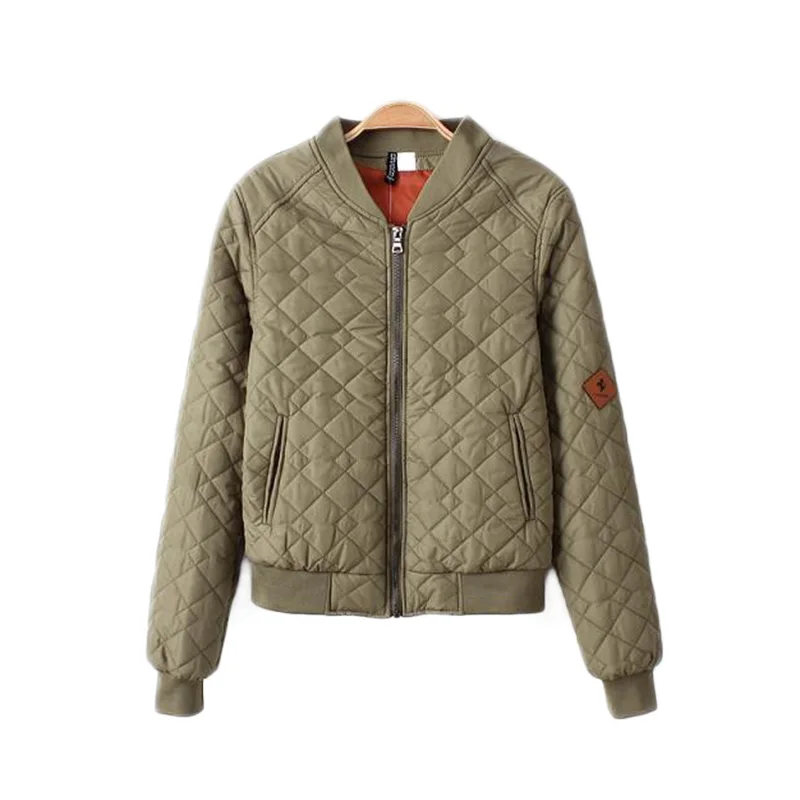 Women's Jacket Spring autumn V-Neck Quilting Quilted Short Thin Padded Bomber Jacket Coat Pilots zipper chaquetas Outerwear
Women's Jacket Spring autumn V-Neck Quilting Quilted Short Thin Padded Bomber Jacket Coat Pilots zipper chaquetas Outerwear