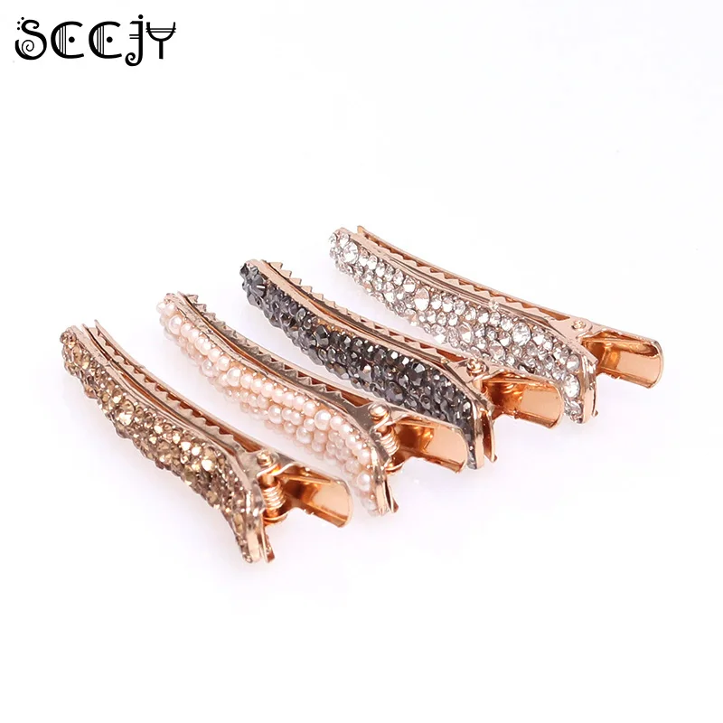 Shine Full Crystal Rhinestone Pin Hair Clip for Girls Small Pearl Alligator Clips 
Shine Full Crystal Rhinestone Pin Hair Clip for Girls Small Pearl Alligator Clips