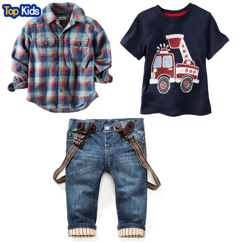 2018 Children's clothing sets for spring Baby boy suit Long sleeve plaid shirts+car printing t-shirt+jeans 3pcs suit CCS350
2018 Children's clothing sets for spring Baby boy suit Long sleeve plaid shirts+car printing t-shirt+jeans 3pcs suit CCS350