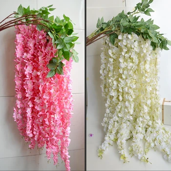 1.6m/pcs Encryption Artificial Silk Hydrangea Flower Wisteria Vine Garland For Christmas Wedding Decoration Supplies
1.6m/pcs Encryption Artificial Silk Hydrangea Flower Wisteria Vine Garland For Christmas Wedding Decoration Supplies