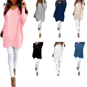 2018 Autumn Winter Sweater Women V Neck Pullover Knit Sweater Causal Loose Long Sleeve Women Sweater Long Fashion Knitwear Tops
2018 Autumn Winter Sweater Women V Neck Pullover Knit Sweater Causal Loose Long Sleeve Women Sweater Long Fashion Knitwear Tops