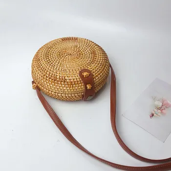 Circle Handwoven Bali Round Retro Rattan Straw Beach Bag Vintage Handmade Women Rattan Bag Woven Shoulder Bags Tote @13
Circle Handwoven Bali Round Retro Rattan Straw Beach Bag Vintage Handmade Women Rattan Bag Woven Shoulder Bags Tote @13