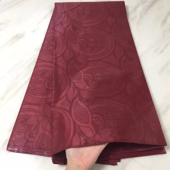 Wine Red African jacquard fabric guinea brocade cotton 2018 guaranteed bazin riche getzner for Nigerian wedding 5 yard wholesale
Wine Red African jacquard fabric guinea brocade cotton 2018 guaranteed bazin riche getzner for Nigerian wedding 5 yard wholesale