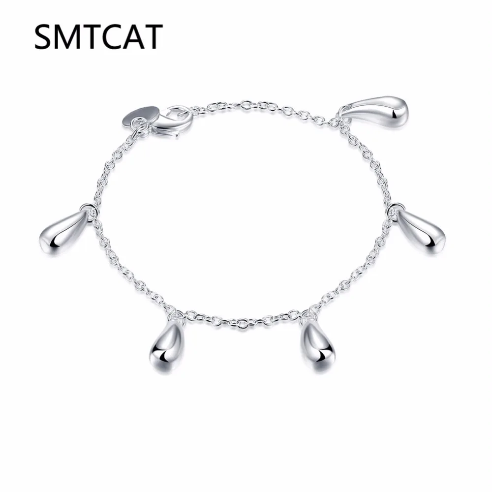 SMTCAT Promotion Price! 925 stamped Sterling Silver Fashion Jewelry Women's Waterdrop Charm Bracelets 20cm Length Nice Gift
SMTCAT Promotion Price! 925 stamped Sterling Silver Fashion Jewelry Women's Waterdrop Charm Bracelets 20cm Length Nice Gift