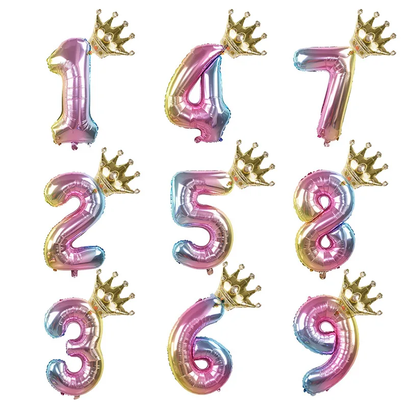 1set Rainbow Aluminium Foil Number Balloons 0-9 Birthday Party Anniversary Party Decor Globo Kids figure Air Ball Supplies
1set Rainbow Aluminium Foil Number Balloons 0-9 Birthday Party Anniversary Party Decor Globo Kids figure Air Ball Supplies