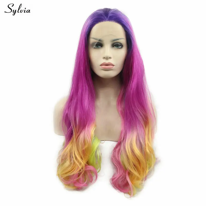 Rainbow Wig Purple Rose Red Green Yellow Long Wavy Hair Wigs Synthetic Lace Front Wigs For Women Party Drag Queen Wigs Sylvia
Rainbow Wig Purple Rose Red Green Yellow Long Wavy Hair Wigs Synthetic Lace Front Wigs For Women Party Drag Queen Wigs Sylvia