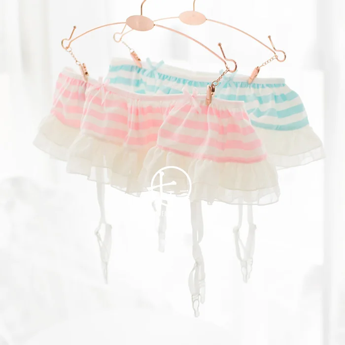 Sexy Cute Blue / Pink & White Striped Women's Cotton Garters Belt for Stockings Anime Style Cosplay
Sexy Cute Blue / Pink & White Striped Women's Cotton Garters Belt for Stockings Anime Style Cosplay