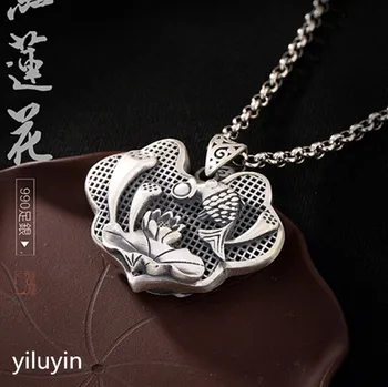 KJJEAXCMY Boutique jewe S990, silver, hollowed out, fillet, fish, dragon, door, safety, and lock, Pure Silver Antique female p
KJJEAXCMY Boutique jewe S990, silver, hollowed out, fillet, fish, dragon, door, safety, and lock, Pure Silver Antique female p