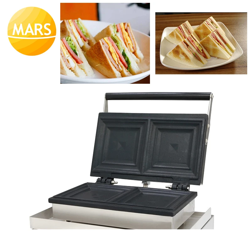 

Heating Sandwich Maker Machine 220V 110V Electric Bread Breakfast Toaster Warmer Iron Grill Waffle Baker Plate