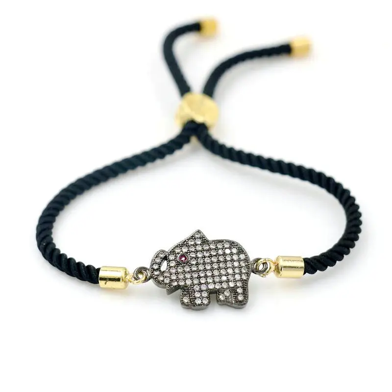 Lucky Copper Micro Pave Zircon Elephant Gold Color Charm Bracelet For Men Women Couples Red Thread String Rope Bracelets
Lucky Copper Micro Pave Zircon Elephant Gold Color Charm Bracelet For Men Women Couples Red Thread String Rope Bracelets
