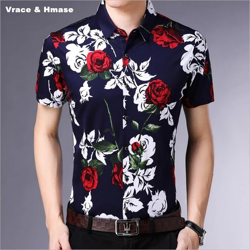 NO.8615 3D bright rose pattern fashion slim boutique short sleeve shirt Summer 2018 New high-quality mercerized cotton shirt men
NO.8615 3D bright rose pattern fashion slim boutique short sleeve shirt Summer 2018 New high-quality mercerized cotton shirt men