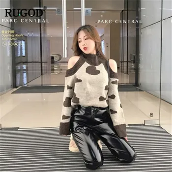 RUGOD 2019 Autumn Winter Women Off-Shoulder O-Neck Sweater Ladies Dots Print Long Sleeve Pullovers jersey mujer
RUGOD 2019 Autumn Winter Women Off-Shoulder O-Neck Sweater Ladies Dots Print Long Sleeve Pullovers jersey mujer