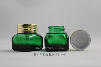 15g green glass cream jar with gold lid, 15 grams cosmetic jar,packing for sample/eye cream,15g mini glass bottle
15g green glass cream jar with gold lid, 15 grams cosmetic jar,packing for sample/eye cream,15g mini glass bottle