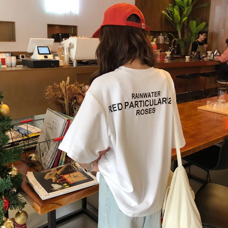 Harajuku Women Loose T shirt korean kawaii letter Print Girls white Tops Female summer casual 95% cotton O-Neck T-shirts Females
Harajuku Women Loose T shirt korean kawaii letter Print Girls white Tops Female summer casual 95% cotton O-Neck T-shirts Females