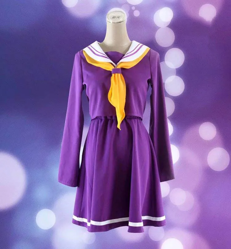 Anime-Cosplay-Costume-No-Game-No-Life-Shiro-Emboitement-Heroine-Purple-Sailor-Uniform-Suit (3)