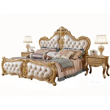 Golden white ProCARE modern Antique Italy style king size solid wood bedroom furniture leather wall bed
Golden white ProCARE modern Antique Italy style king size solid wood bedroom furniture leather wall bed