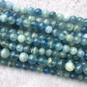 Natural Genuine Blue Calcite Calcspar Round Jewellery Loose Necklaces or Bracelets Beads 16" 06076
Natural Genuine Blue Calcite Calcspar Round Jewellery Loose Necklaces or Bracelets Beads 16" 06076