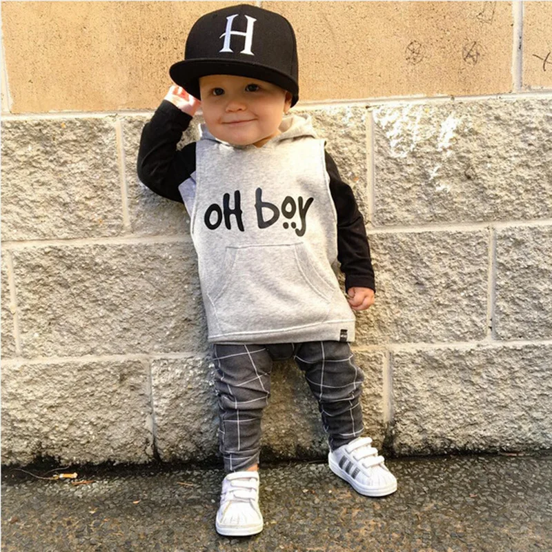 2018 Children's Wear Male Female Baby Fashion Set Newborn Baby Cotton Clothes Letter Hooded Top + Tight Pants Two-piece
2018 Children's Wear Male Female Baby Fashion Set Newborn Baby Cotton Clothes Letter Hooded Top + Tight Pants Two-piece