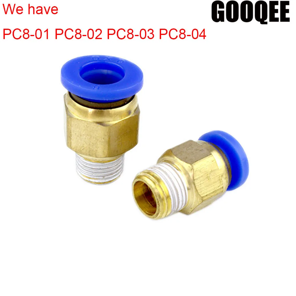 1pcs Pneumatic Connector PC 8mm OD Hose Push In Tube to 1/8" 1/4" 3/8" 1/2"BSPT Male Thread Straight Gas Air Fittings Adapter
1pcs Pneumatic Connector PC 8mm OD Hose Push In Tube to 1/8" 1/4" 3/8" 1/2"BSPT Male Thread Straight Gas Air Fittings Adapter