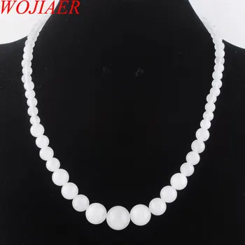 WOJIAER Natural Stone Strand Necklace 2020 Spring White Jades Round Beads Pendent Chokers Choker 17.5 Inches PF3017
WOJIAER Natural Stone Strand Necklace 2020 Spring White Jades Round Beads Pendent Chokers Choker 17.5 Inches PF3017