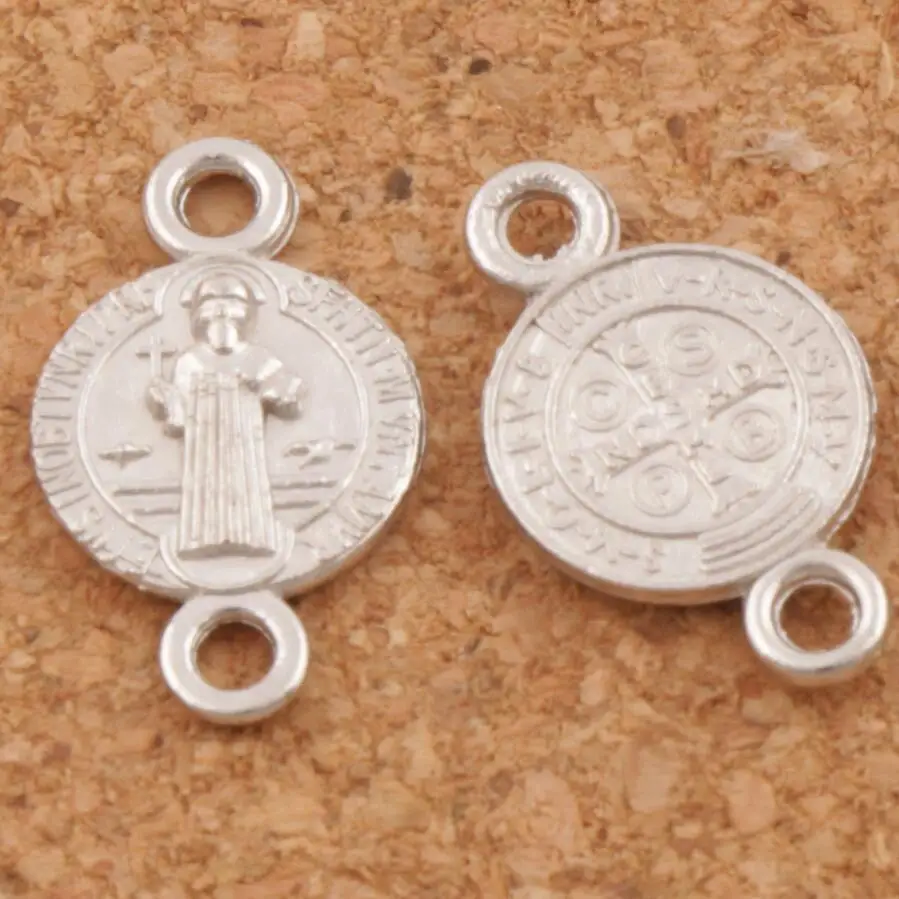 Saint Benedict Medal Cross 2-Strand Silver Plated Spacer End Connector Fit Necklace Bracelet Jewelry DIY L1710 15.2x9mm 40pcs
Saint Benedict Medal Cross 2-Strand Silver Plated Spacer End Connector Fit Necklace Bracelet Jewelry DIY L1710 15.2x9mm 40pcs