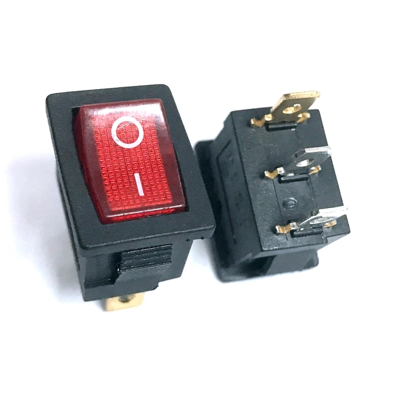 10PCS KCD3 Red Button On-Off 3Pin ON - OFF DPST Boat Car Rocker Switch 6A/10A 250V/125VAC 21*15 Red Light Power Switch
10PCS KCD3 Red Button On-Off 3Pin ON - OFF DPST Boat Car Rocker Switch 6A/10A 250V/125VAC 21*15 Red Light Power Switch