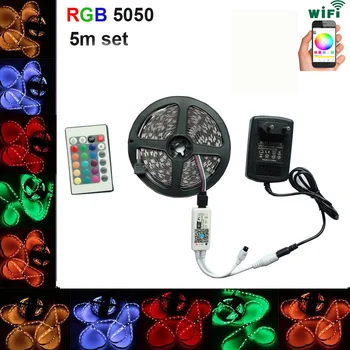 Main Strip 5050 RGB Waterproof 60 leds / m IP65 5 m LED Light Diode Ribbon SMD 12 V Flexible Light 24 k wifi remote controller
Main Strip 5050 RGB Waterproof 60 leds / m IP65 5 m LED Light Diode Ribbon SMD 12 V Flexible Light 24 k wifi remote controller