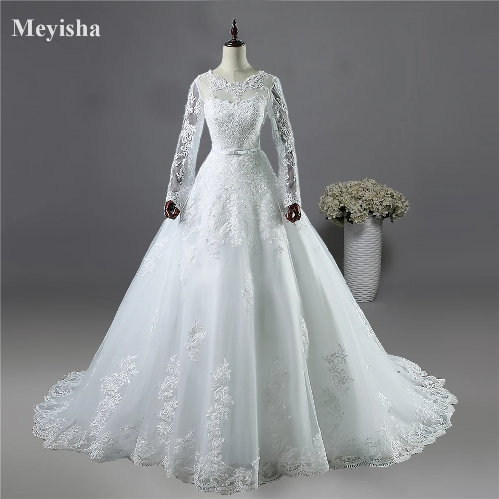 ZJ9065 2023 White Ivory Lace Bride Wedding Dresses With Long Sleeve Bridal Gown With Big Train plus size 2-26W
ZJ9065 2023 White Ivory Lace Bride Wedding Dresses With Long Sleeve Bridal Gown With Big Train plus size 2-26W