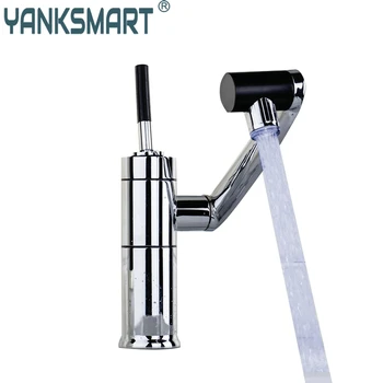 YANKSMART RU Kitchen LED Faucet torneira da cozinha Cold&Hot Water Tap Faucet Vegetable Washing Basin Rotating Faucet 92420A
YANKSMART RU Kitchen LED Faucet torneira da cozinha Cold&Hot Water Tap Faucet Vegetable Washing Basin Rotating Faucet 92420A