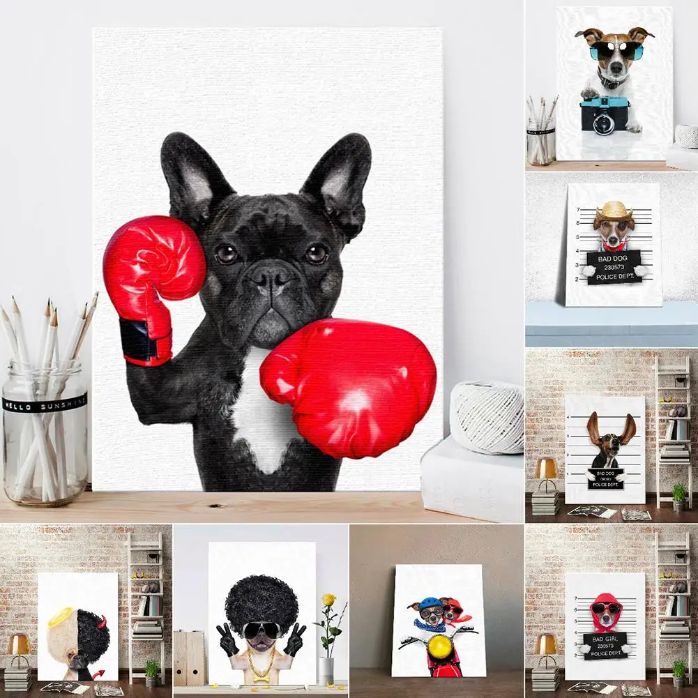 Nordic Style Boxing Dog Canvas Art No Frame Print Painting Poster Funning Cartoon Animal Wall Pictures for Kids Room Decoration
Nordic Style Boxing Dog Canvas Art No Frame Print Painting Poster Funning Cartoon Animal Wall Pictures for Kids Room Decoration